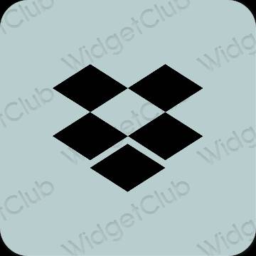 Estetyka Zielony Dropbox ikony aplikacji