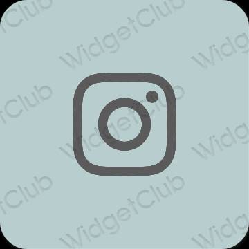 Estetico verde Instagram icone dell'app