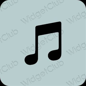 Estetik mor Apple Music uygulama simgeleri