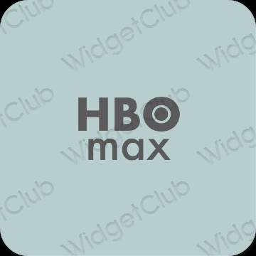 Estetinis violetinė HBO MAX programėlių piktogramos