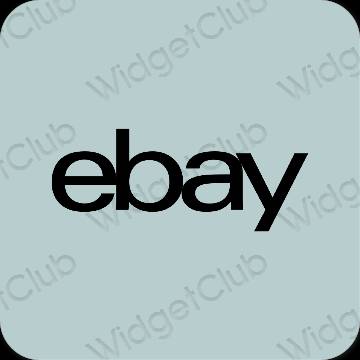 Estetyka fioletowy eBay ikony aplikacji