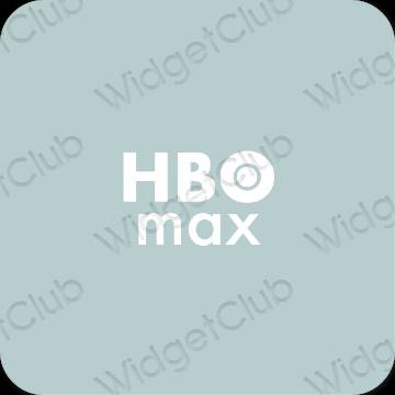 Estetický zelená HBO MAX ikony aplikací