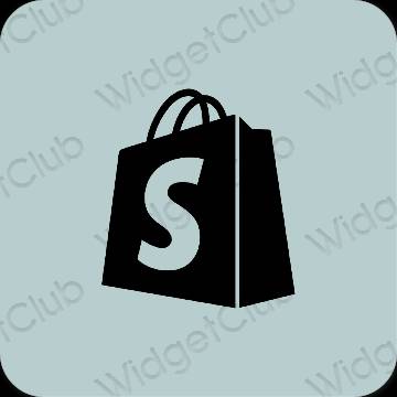 Esteetiline roheline Shopify rakenduste ikoonid
