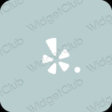 Estetico verde Yelp icone dell'app