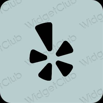 Estetický nachový Yelp ikony aplikací