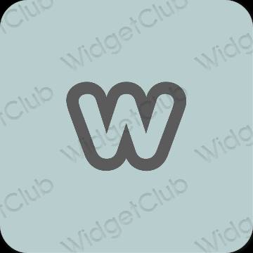 Estetisk grön Weebly app ikoner