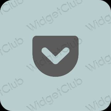 Æstetisk grøn Pocket app ikoner