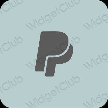Estetyka Zielony Paypal ikony aplikacji