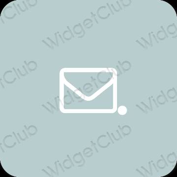 Estetický zelená Mail ikony aplikací