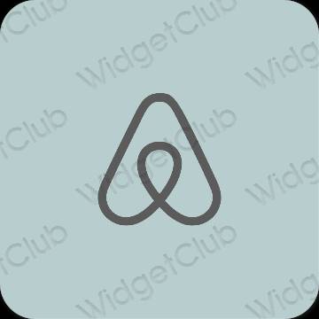 Aesthetic green Airbnb app icons