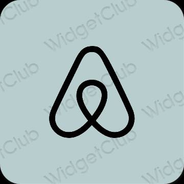 Esthétique vert Airbnb icônes d'application