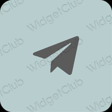 Esthétique mauve Telegram icônes d'application
