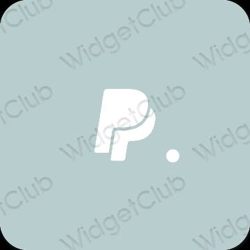Estetic verde Paypal pictogramele aplicației