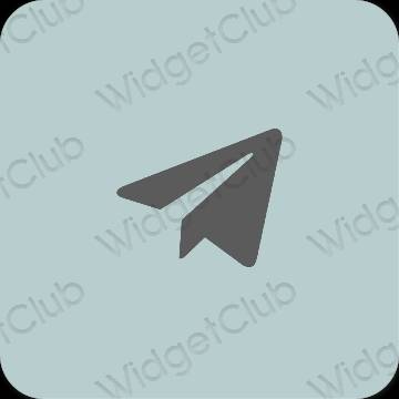 Estetik hijau Telegram ikon aplikasi