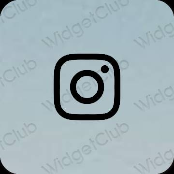 Stijlvol pastelblauw Instagram app-pictogrammen