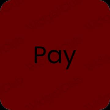 Естетичний коричневий PayPay значки програм