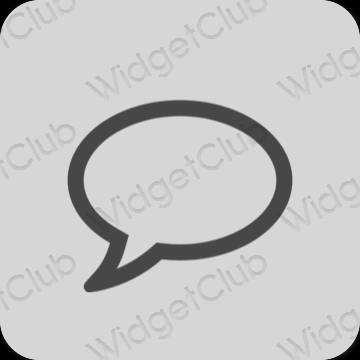 Æstetisk grå Messages app ikoner