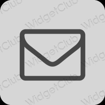 Aesthetic gray Mail app icons