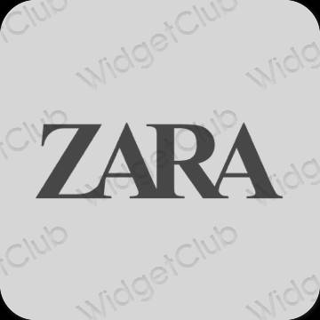 Ästhetisch grau ZARA App-Symbole