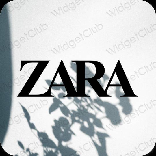 Estetisk svart ZARA app ikoner