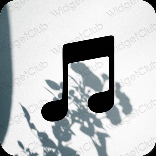 Esthétique noir Music icônes d'application