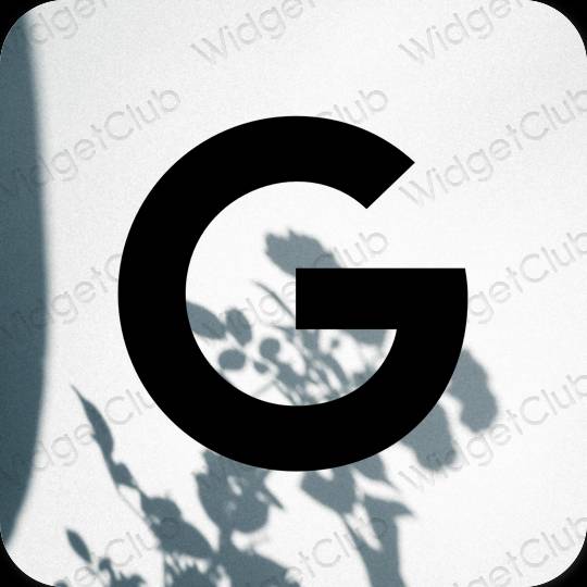 Αισθητικός μαύρος Google εικονίδια εφαρμογών