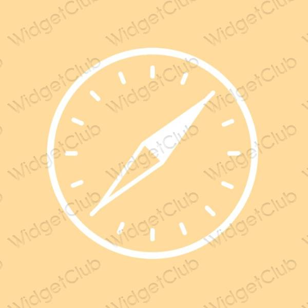 Stijlvol oranje Safari app-pictogrammen