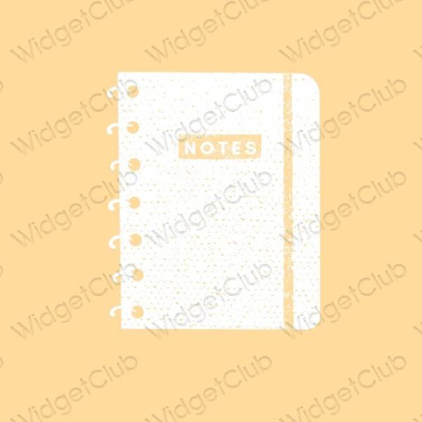 Stijlvol oranje Notes app-pictogrammen