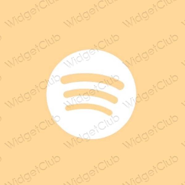 Estetis kuning Spotify ikon aplikasi