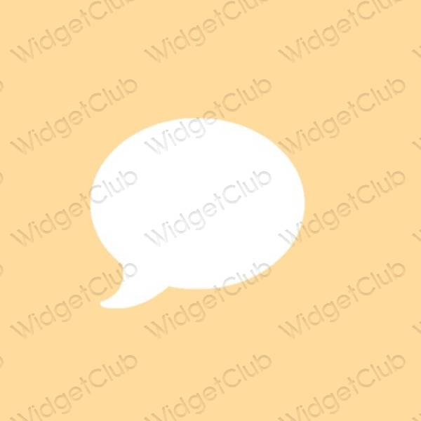 Esteetiline oranž Messages rakenduste ikoonid