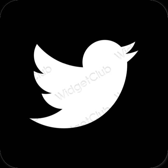 Icônes d'application Twitter esthétiques