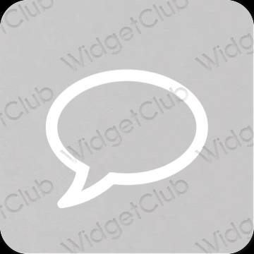 Stijlvol grijs Messages app-pictogrammen