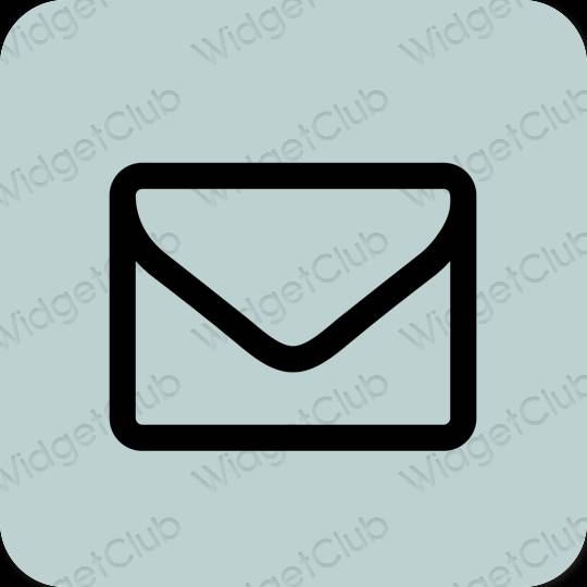 Estetyka Zielony Mail ikony aplikacji