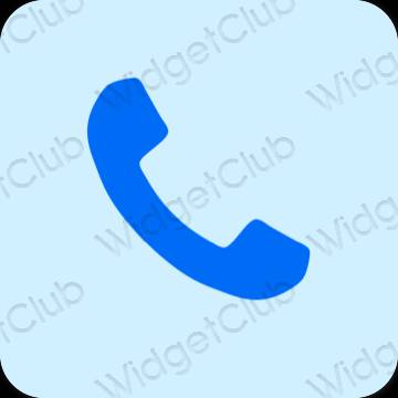 Estetico blu pastello Phone icone dell'app