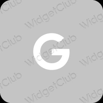 جمالي اللون الرمادي Google أيقونات التطبيق