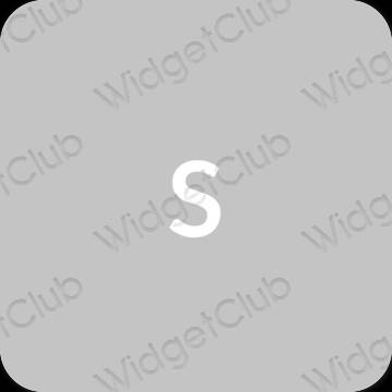 Estetický šedá SHEIN ikony aplikací
