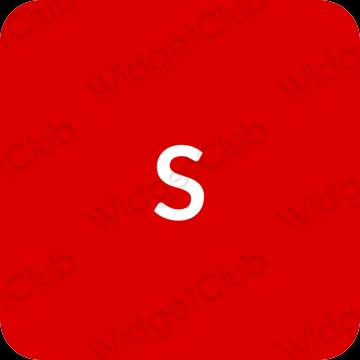 Stijlvol rood SHEIN app-pictogrammen