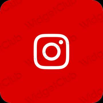 Stijlvol rood Instagram app-pictogrammen
