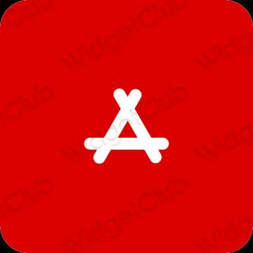 Estetisk röd AppStore app ikoner