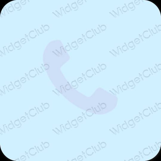 Aesthetic pastel blue Phone app icons