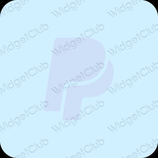 Estetic albastru pastel Paypal pictogramele aplicației