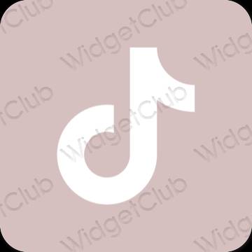 Estetický pastelově růžová TikTok ikony aplikací