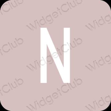 Estetic roz Netflix pictogramele aplicației