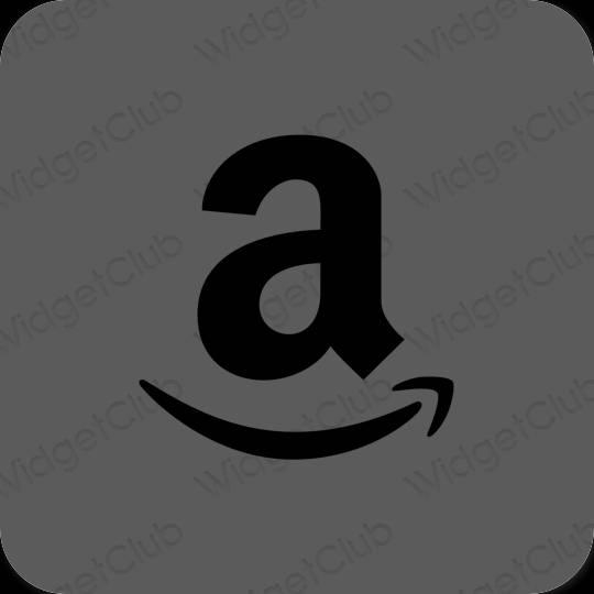 Esthétique grise Amazon icônes d'application