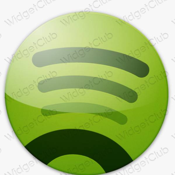 Estetic gri Spotify pictogramele aplicației