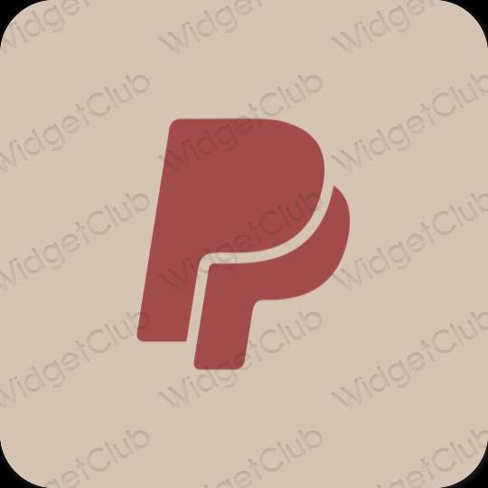 Естетски беж Paypal иконе апликација