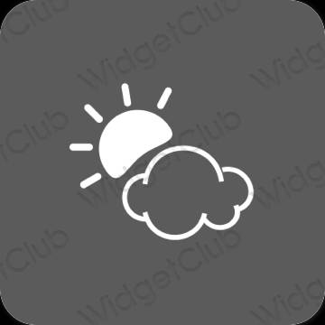 Estetico grigio Weather icone dell'app