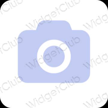 Estetsko pastelno modra Camera ikone aplikacij