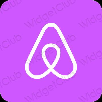 Esteettinen violetti Airbnb sovelluskuvakkeet