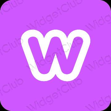 Estético púrpura Weebly iconos de aplicaciones
